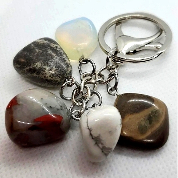 Natural Healing Tumbled Gemstones Keychain or Purse Charm etc. - Picture 13 of 13